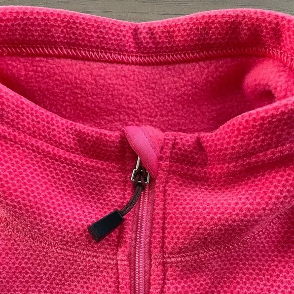 Women’s Nike ACG Coral Pink/Red Quarter-Zip Polar-tech Fleece, Medium - Picture 3 of 6